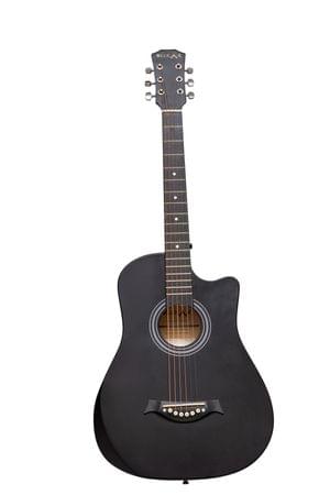 Belear I-280-CBLK Couturier 38 Inch Black Cutaway Acoustic Guitar